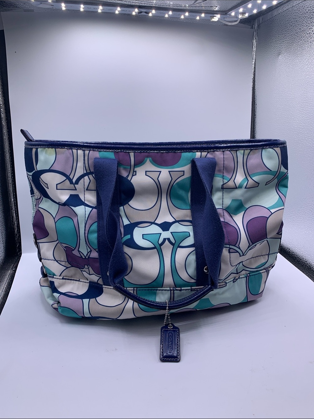 Coach Multicolor Signature Canvas Tote